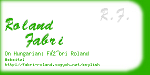 roland fabri business card